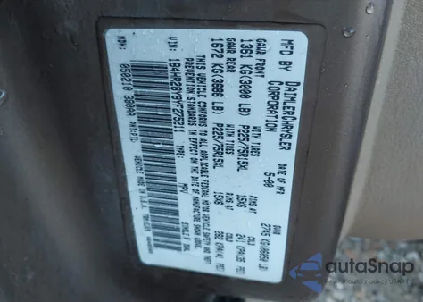 2000 Dodge Durango z USA, uszkodzony, nr VIN 1B4HR28Y9YF275211